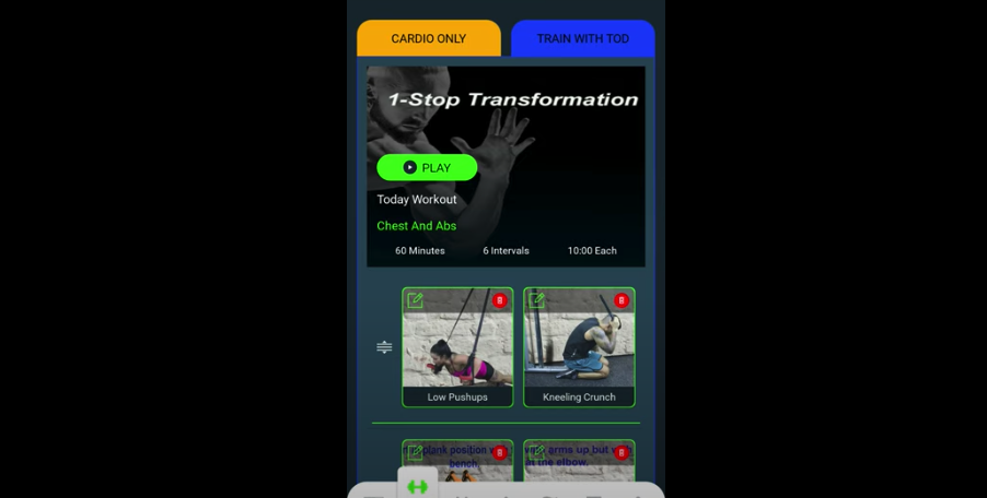 Workouts with TOD aka Trainer On Demand