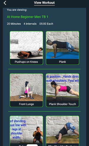 Exercise videos mobile app
